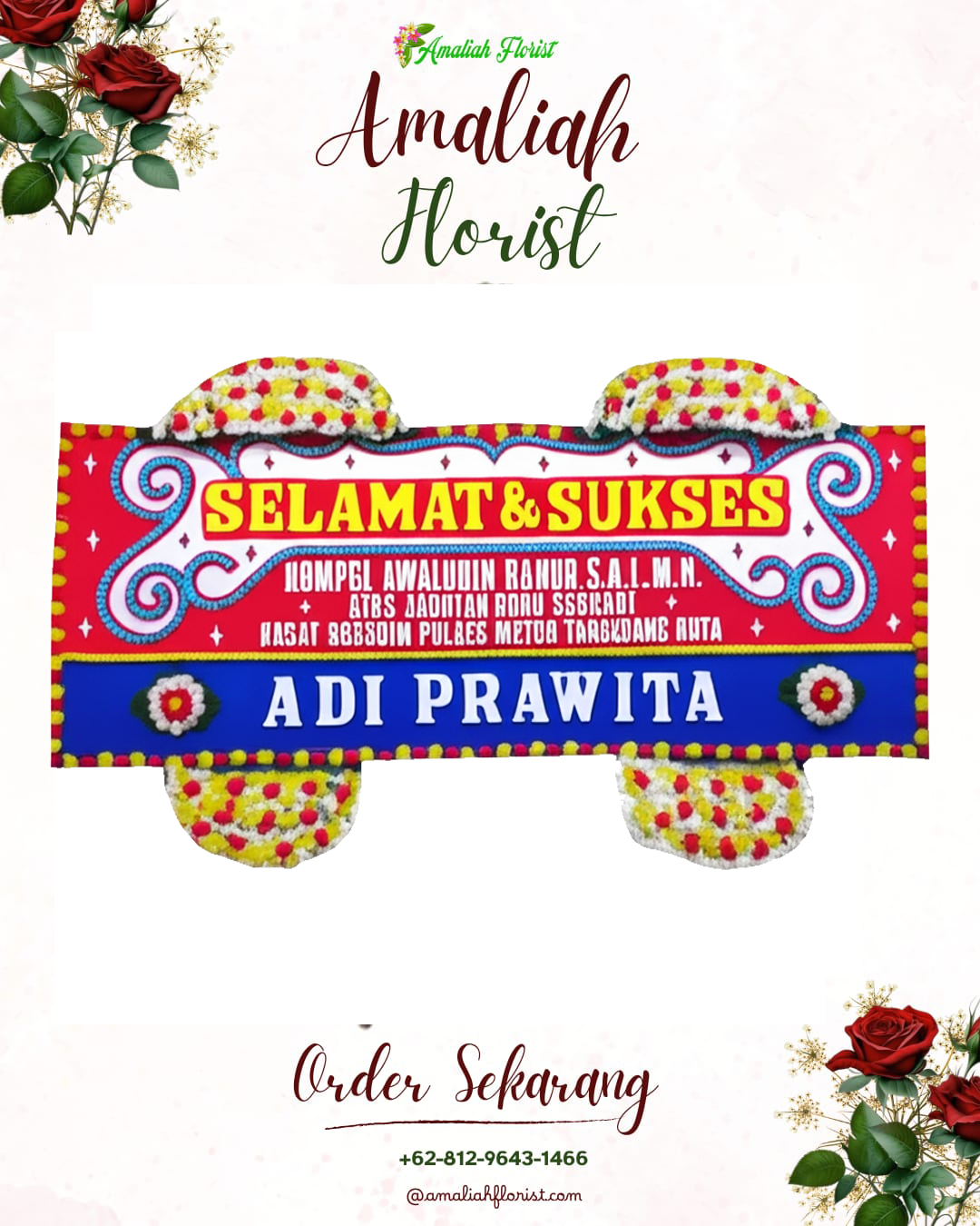 Papan Bunga Ucapan Selamat Jrengik